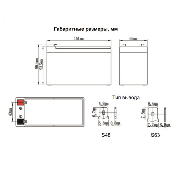 Аккумуляторная батарея Ventura GP 12-7.2