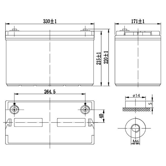 Аккумулятор Delta DTM 12100L