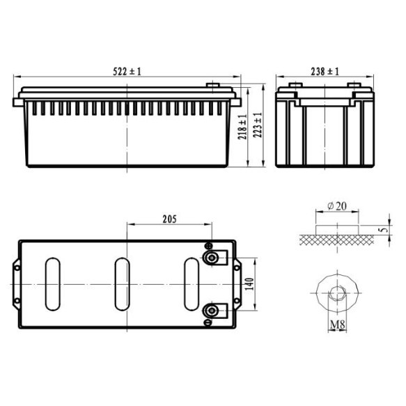 Аккумулятор Delta DTM 12200L