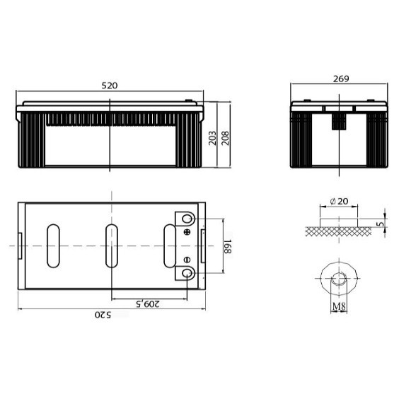 Аккумулятор Delta DTM 12230L