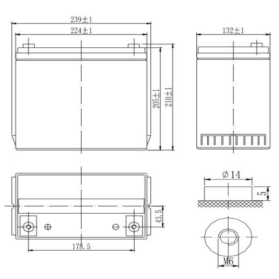 Аккумулятор Delta DTM 1255L