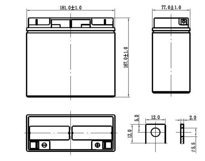 Аккумуляторная батарея Delta GX 12-17