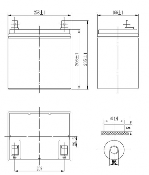 Аккумуляторная батарея Delta GX 12-60