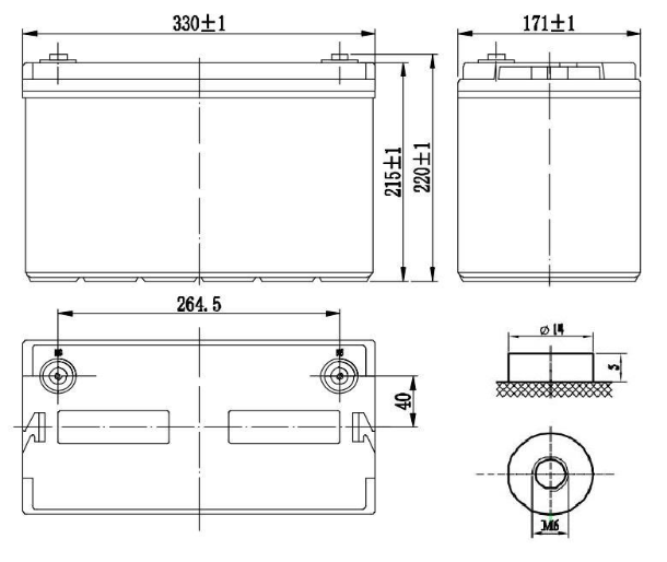 Аккумуляторная батарея Delta HR 12-100